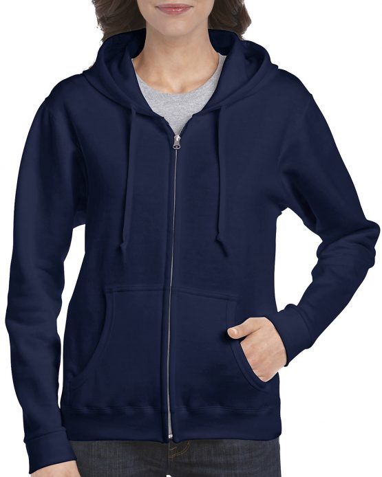 Gildan Heavy Blend Ladies Full Zip hoodie 18600FL Navy